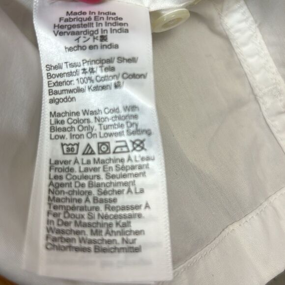 Madewell nu269 white Straight-Hem Cotton Button-Up Shirt size Medium NWT - Picture 9 of 10